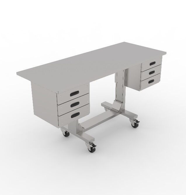 BANCADA EM AÇO INOX TIPO ESTAÇÃO DE TRABALHO