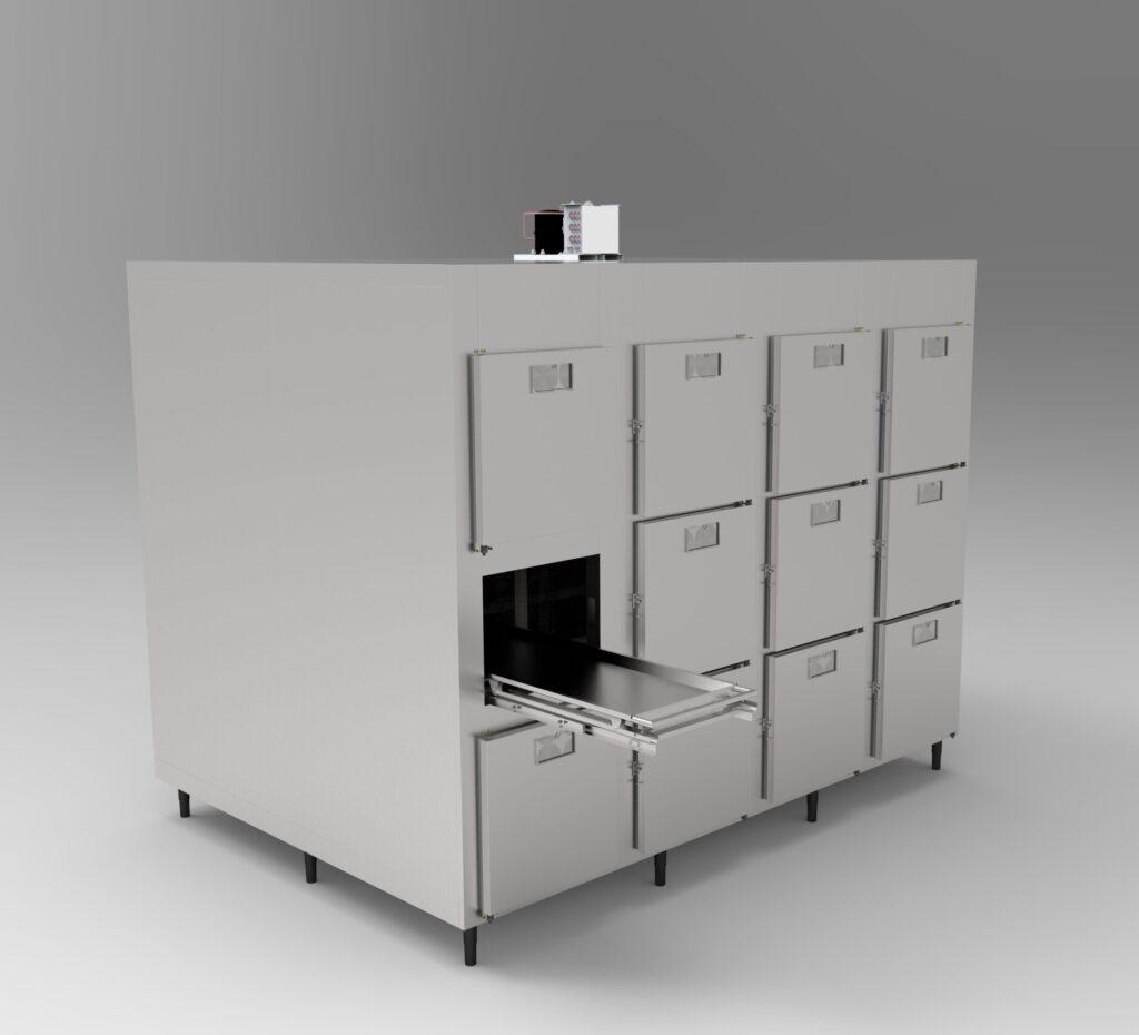 CAMARA REFRIGERADA PARA/ CONSERVAÇÃO MODULADA COM CAPACIDADE DE 02 A 12 GAVETAS