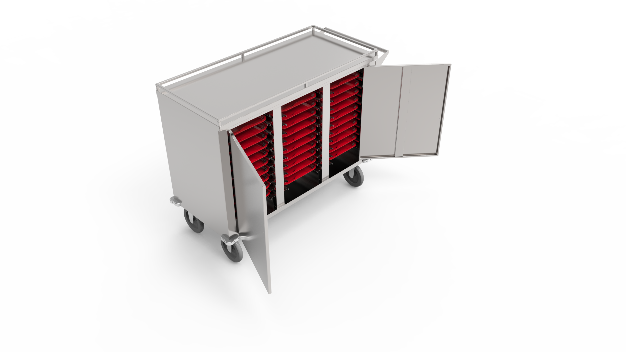 Carro Neutro Para Transporte De Bandejas