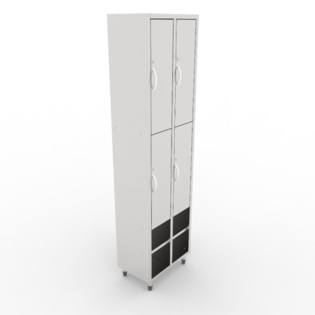 Armário De Inox 304 Para Vestiário Com Sapateira